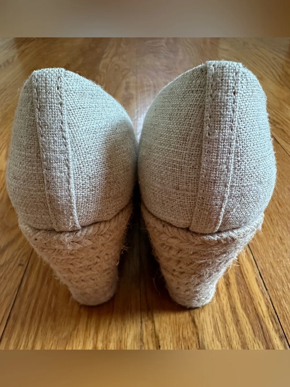 J. Crew Women's Natural Linen Wedges